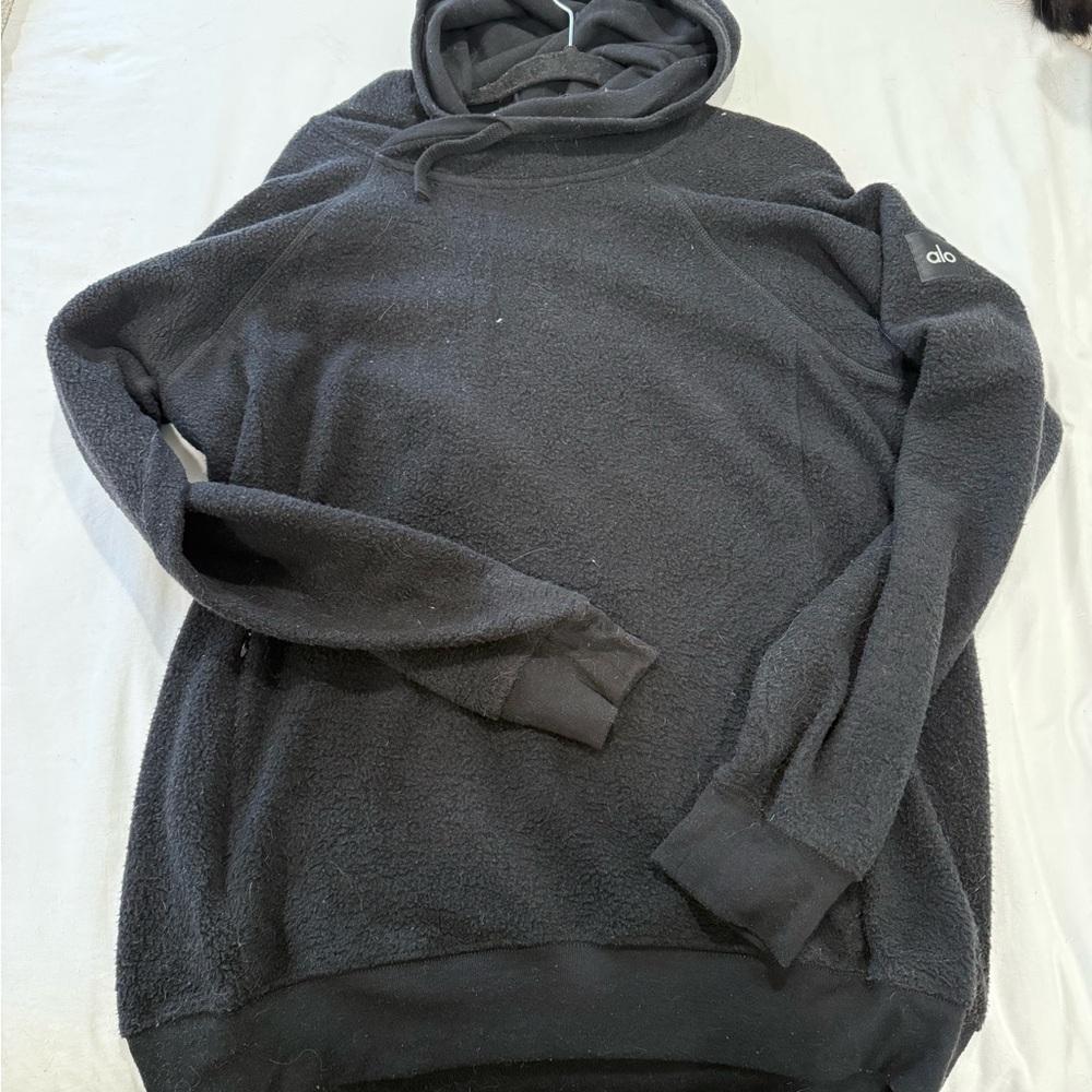 ALO Yoga Men's Black Fleece Hoodie - Size L